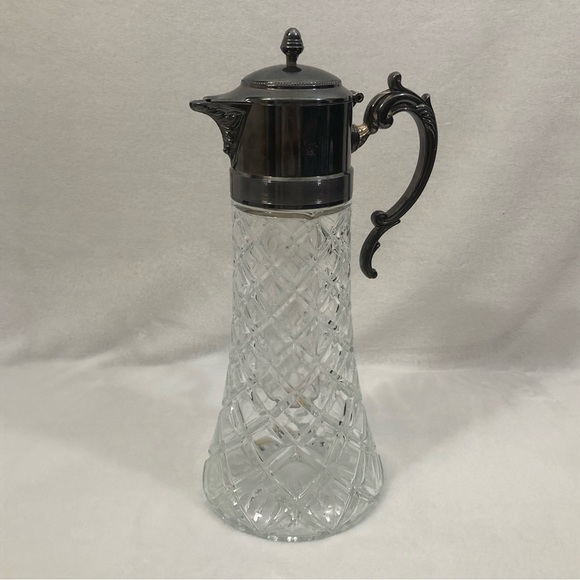 Godinger Dining Vintage Godinger Italy Fine Crystal Silver Plate